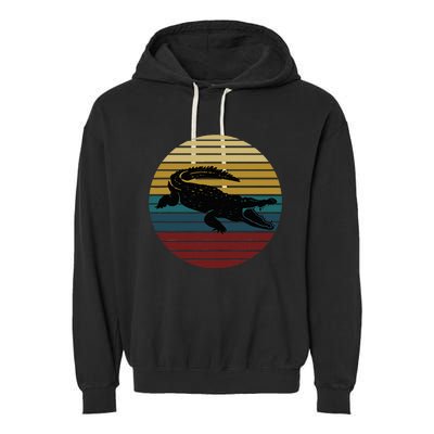 Retro Crocodile Garment-Dyed Fleece Hoodie