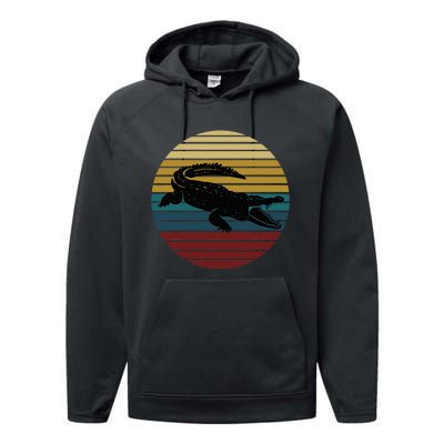 Retro Crocodile Performance Fleece Hoodie