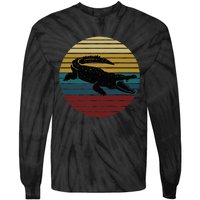 Retro Crocodile Tie-Dye Long Sleeve Shirt