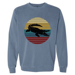 Retro Crocodile Garment-Dyed Sweatshirt