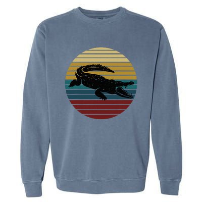 Retro Crocodile Garment-Dyed Sweatshirt