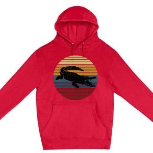 Retro Crocodile Premium Pullover Hoodie