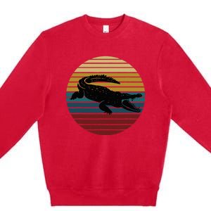 Retro Crocodile Premium Crewneck Sweatshirt