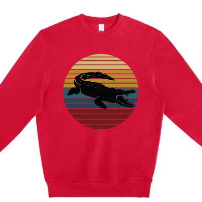 Retro Crocodile Premium Crewneck Sweatshirt