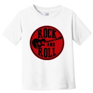 Red C.I.R.C..L.E Rock And Roll Guitar Toddler T-Shirt