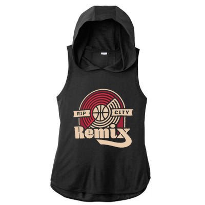 Rip City Remix Fanatics Branded Primary Ladies PosiCharge Tri-Blend Wicking Draft Hoodie Tank