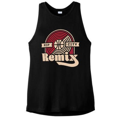 Rip City Remix Fanatics Branded Primary Ladies PosiCharge Tri-Blend Wicking Tank