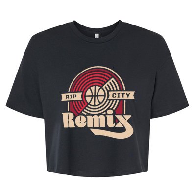 Rip City Remix Fanatics Branded Primary Bella+Canvas Jersey Crop Tee