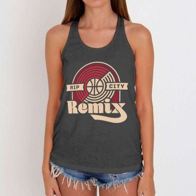 Rip City Remix Fanatics Branded Primary Women's Knotted Racerback Tank