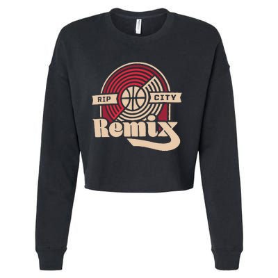 Rip City Remix Fanatics Branded Primary Cropped Pullover Crew