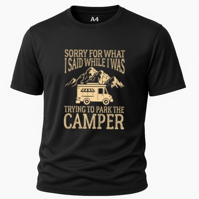 RV Camping Retro I Said While I Was Trying To Park The Camper Performance Shirt