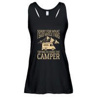RV Camping Retro I Said While I Was Trying To Park The Camper Ladies Essential Flowy Tank