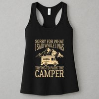 RV Camping Retro I Said While I Was Trying To Park The Camper Womens Tank Top