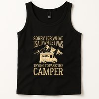 RV Camping Retro I Said While I Was Trying To Park The Camper Tank Top