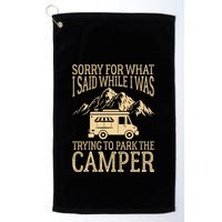 RV Camping Retro I Said While I Was Trying To Park The Camper Golf Towel
