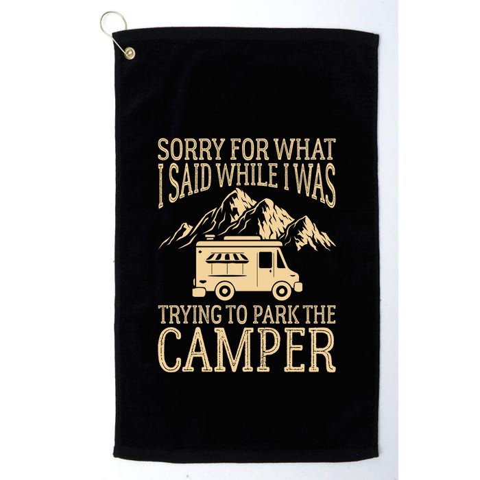 RV Camping Retro I Said While I Was Trying To Park The Camper Golf Towel
