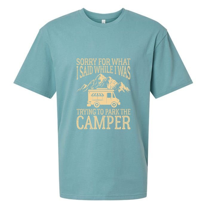 RV Camping Retro I Said While I Was Trying To Park The Camper Sueded Cloud Jersey T-Shirt