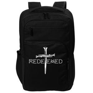 Redeemed Collection Redeemed By The Blood Of Jesus Ephesians 1:7 Front And Back Impact Tech Backpack