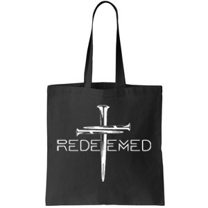 Redeemed Collection Redeemed By The Blood Of Jesus Ephesians 1:7 Front And Back Tote Bag