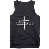 Redeemed Collection Redeemed By The Blood Of Jesus Ephesians 1:7 Front And Back Tank Top