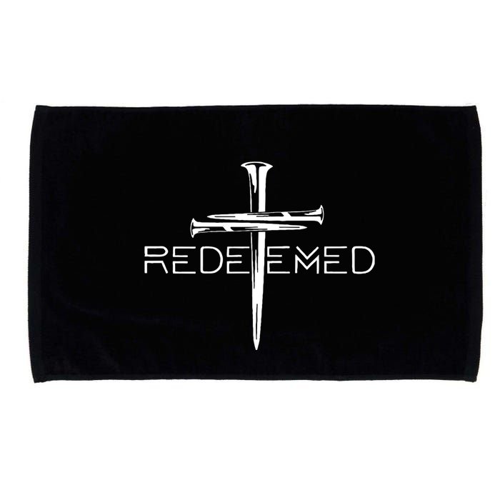 Redeemed Collection Redeemed By The Blood Of Jesus Ephesians 1:7 Front And Back Microfiber Hand Towel