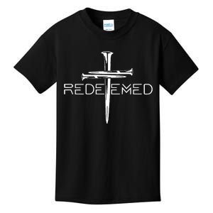 Redeemed Collection Redeemed By The Blood Of Jesus Ephesians 1:7 Front And Back Kids T-Shirt