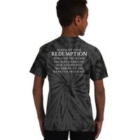 Redeemed Collection Redeemed By The Blood Of Jesus Ephesians 1:7 Front And Back Kids Tie-Dye T-Shirt