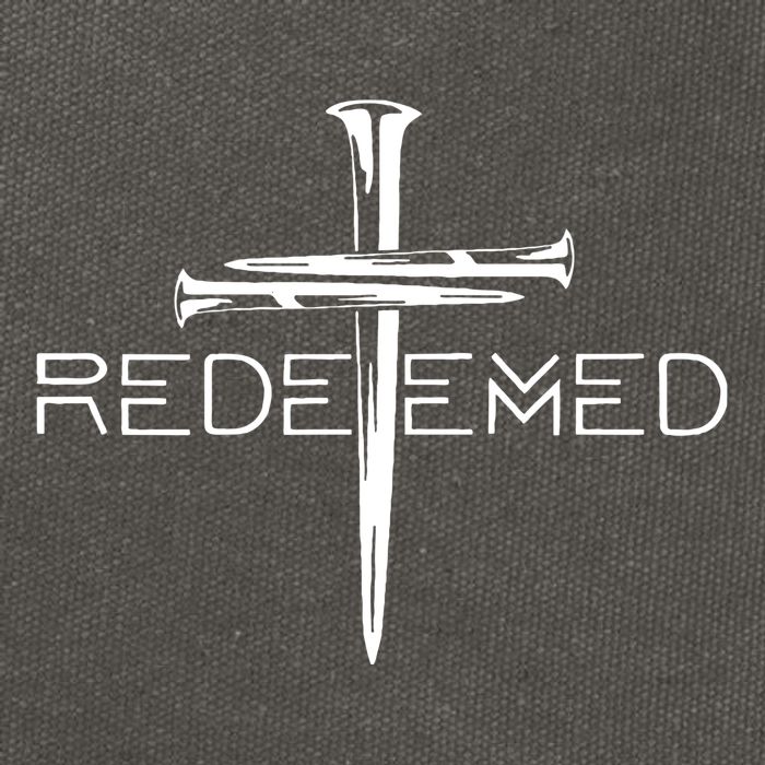 Redeemed Collection Redeemed By The Blood Of Jesus Ephesians 1:7 Front And Back Cotton Canvas Backpack