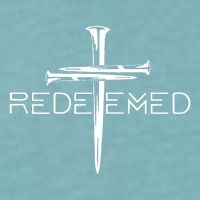 Redeemed Collection Redeemed By The Blood Of Jesus Ephesians 1:7 Front And Back Sueded Cloud Jersey T-Shirt