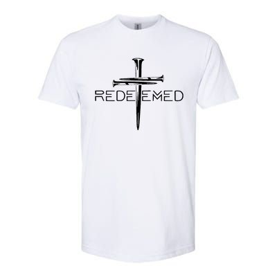 Redeemed Collection Redeemed By The Blood Of Jesus Ephesians 1:7 Front And Back Softstyle® CVC T-Shirt