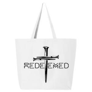 Redeemed Collection Redeemed By The Blood Of Jesus Ephesians 1:7 Front And Back 25L Jumbo Tote