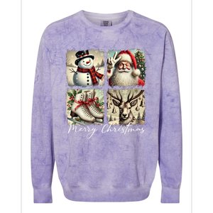 Retro Christmas Colorblast Crewneck Sweatshirt