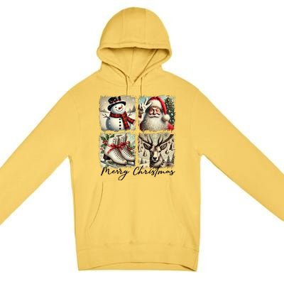 Retro Christmas Premium Pullover Hoodie