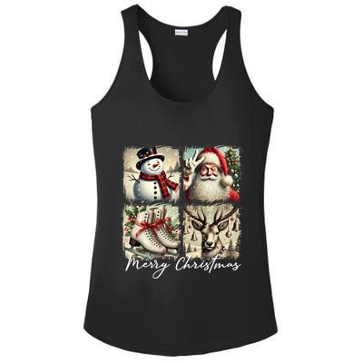 Retro Christmas Ladies PosiCharge Competitor Racerback Tank