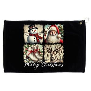 Retro Christmas Grommeted Golf Towel