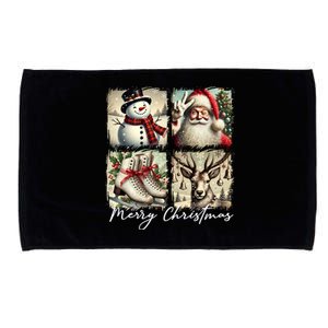 Retro Christmas Microfiber Hand Towel