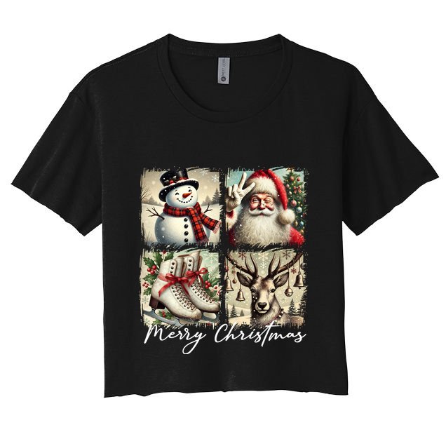 Retro Christmas Crop Top