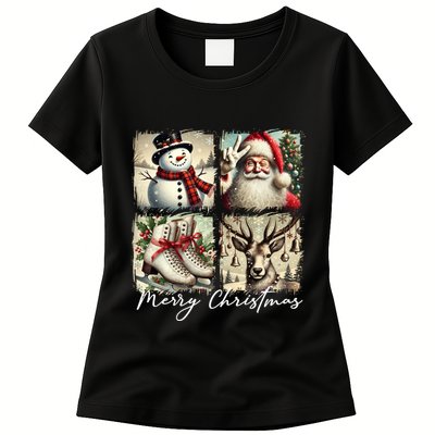 Retro Christmas Womens T-Shirt
