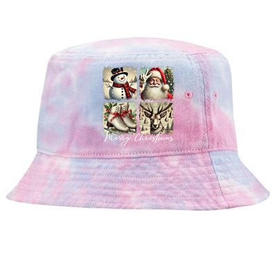 Retro Christmas Tie-Dyed Bucket Hat