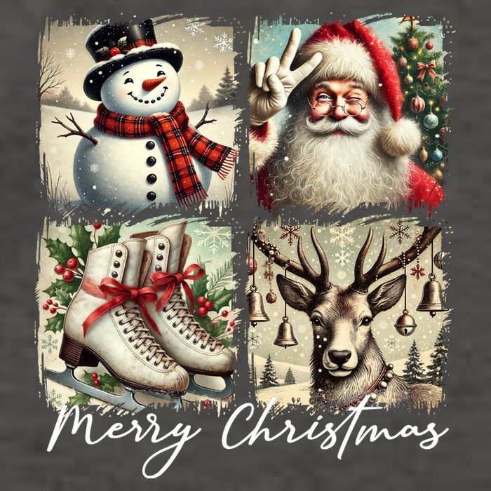Retro Christmas Vector Backpack