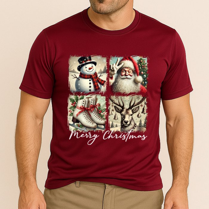 Retro Christmas Cooling Performance Crew T-Shirt