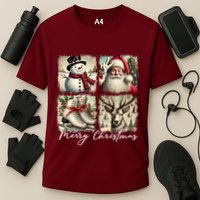 Retro Christmas Cooling Performance Crew T-Shirt