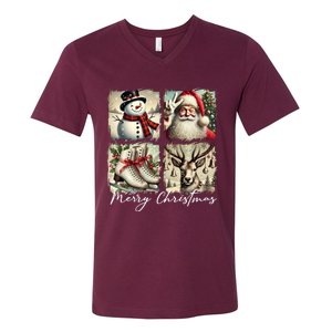 Retro Christmas V-Neck T-Shirt