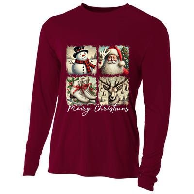 Retro Christmas Cooling Performance Long Sleeve Crew