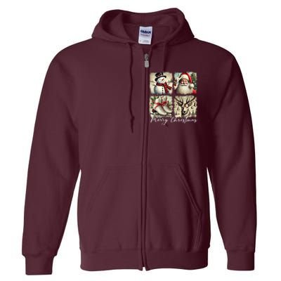 Retro Christmas Full Zip Hoodie