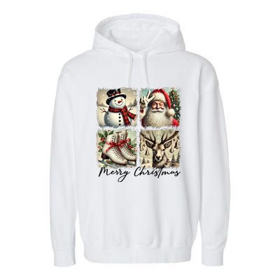 Retro Christmas Garment-Dyed Fleece Hoodie