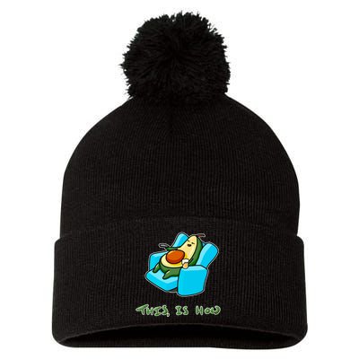 Relaxing Caudo Pom Pom 12in Knit Beanie