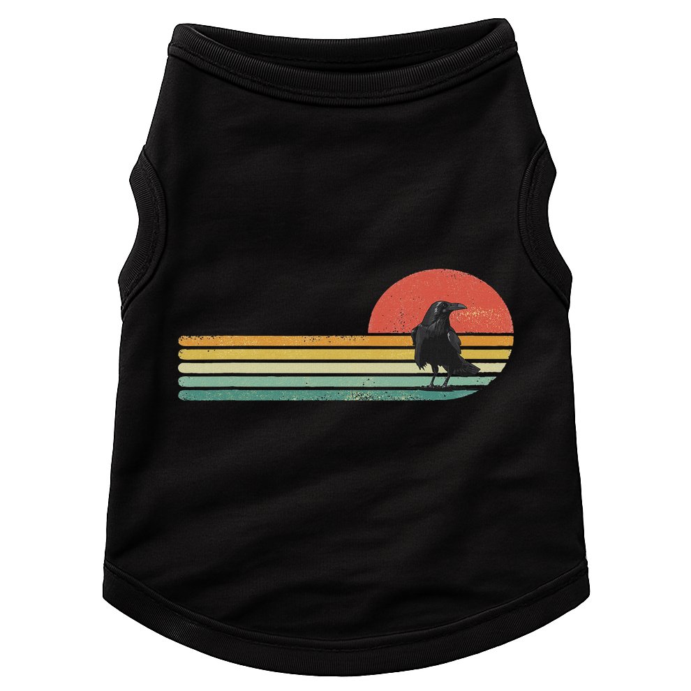 Raven Crow Retro Style Animal Bird Lover Bird Watcher Doggie Tank
