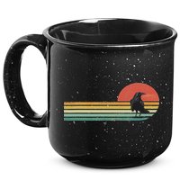 Raven Crow Retro Style Animal Bird Lover Bird Watcher 15oz Campfire Ceramic Mug