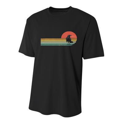 Raven Crow Retro Style Animal Bird Lover Bird Watcher Youth Performance Sprint T-Shirt